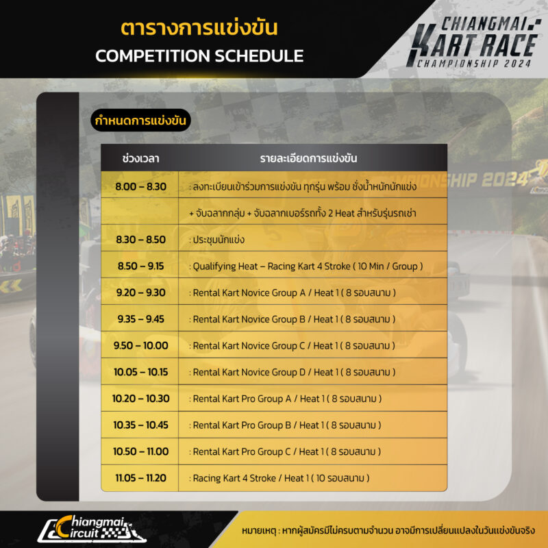 schedule kart race round 2 01