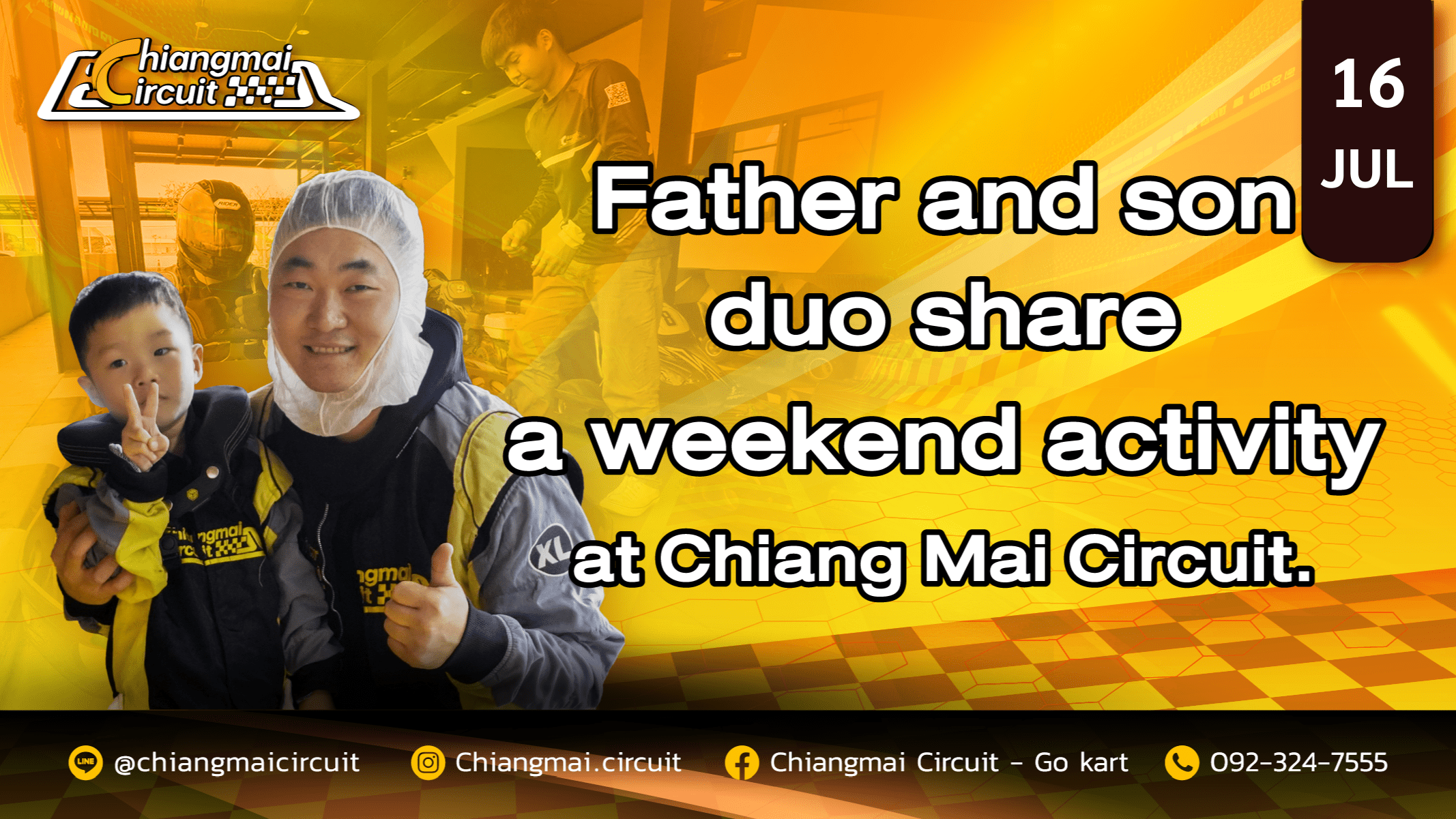Father and son enjoy a family weekend at Chiang Mai Circuit
